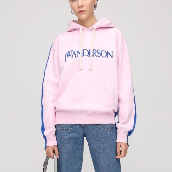JW Anderson Deconstructed Embroidered Logo Hoodie - Picture 1 of 10